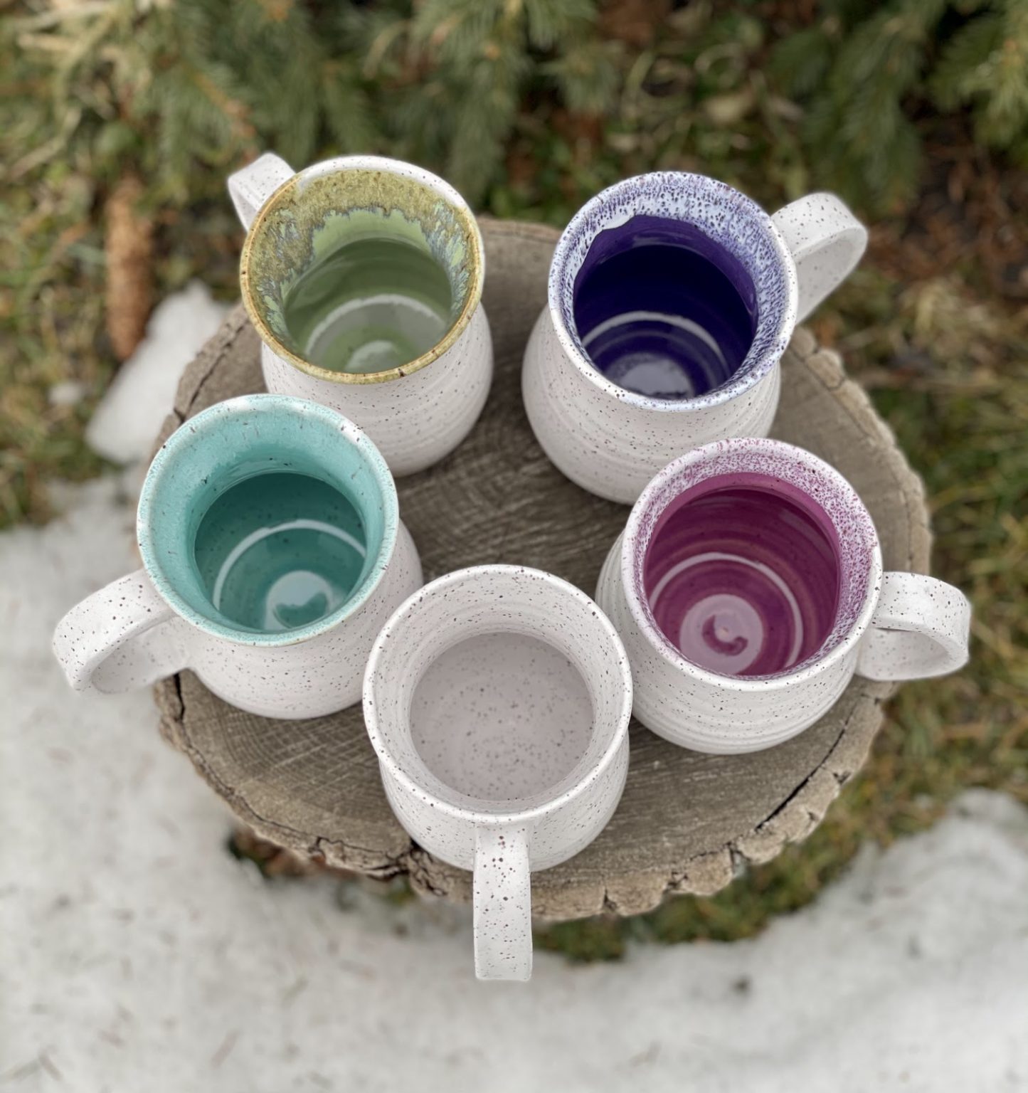 Toasted Marshmallow with Colour Yellow Brick Pottery